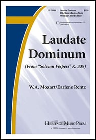 Laudate Dominum Three-Part Mixed choral sheet music cover Thumbnail